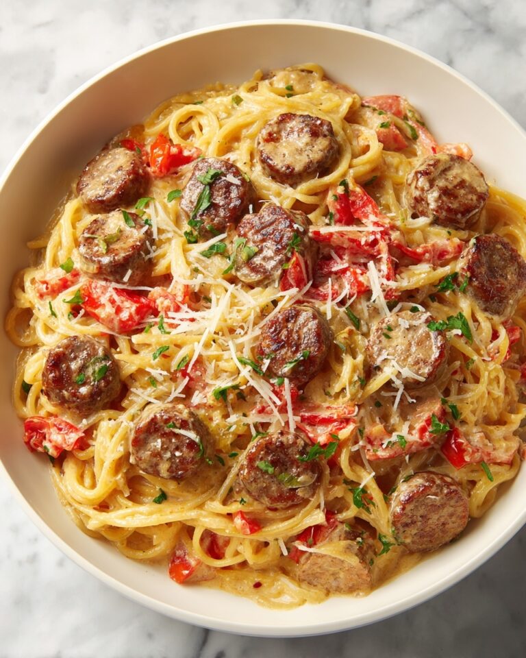 Loaded Chicken and Cajun Sausage Pasta Casserole Recipe