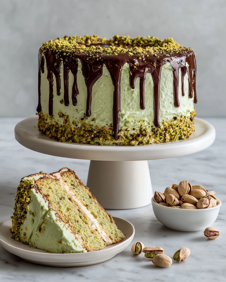 Pistachio Cream Cake Recipe - Recipe Image