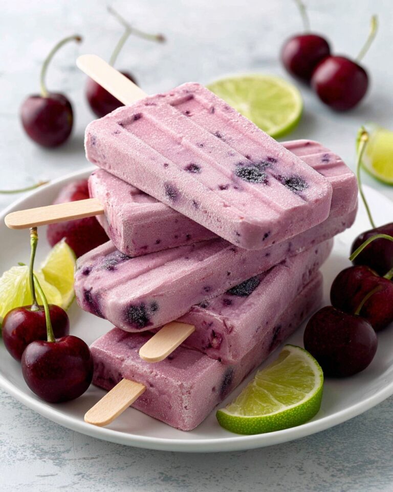 Cherry Lime Ice Pops Recipe
