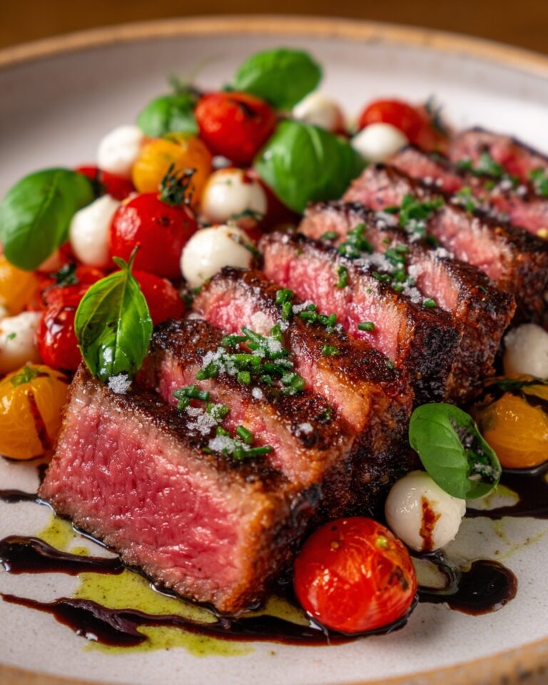 Balsamic Caprese Grilled Flank Steak Recipe