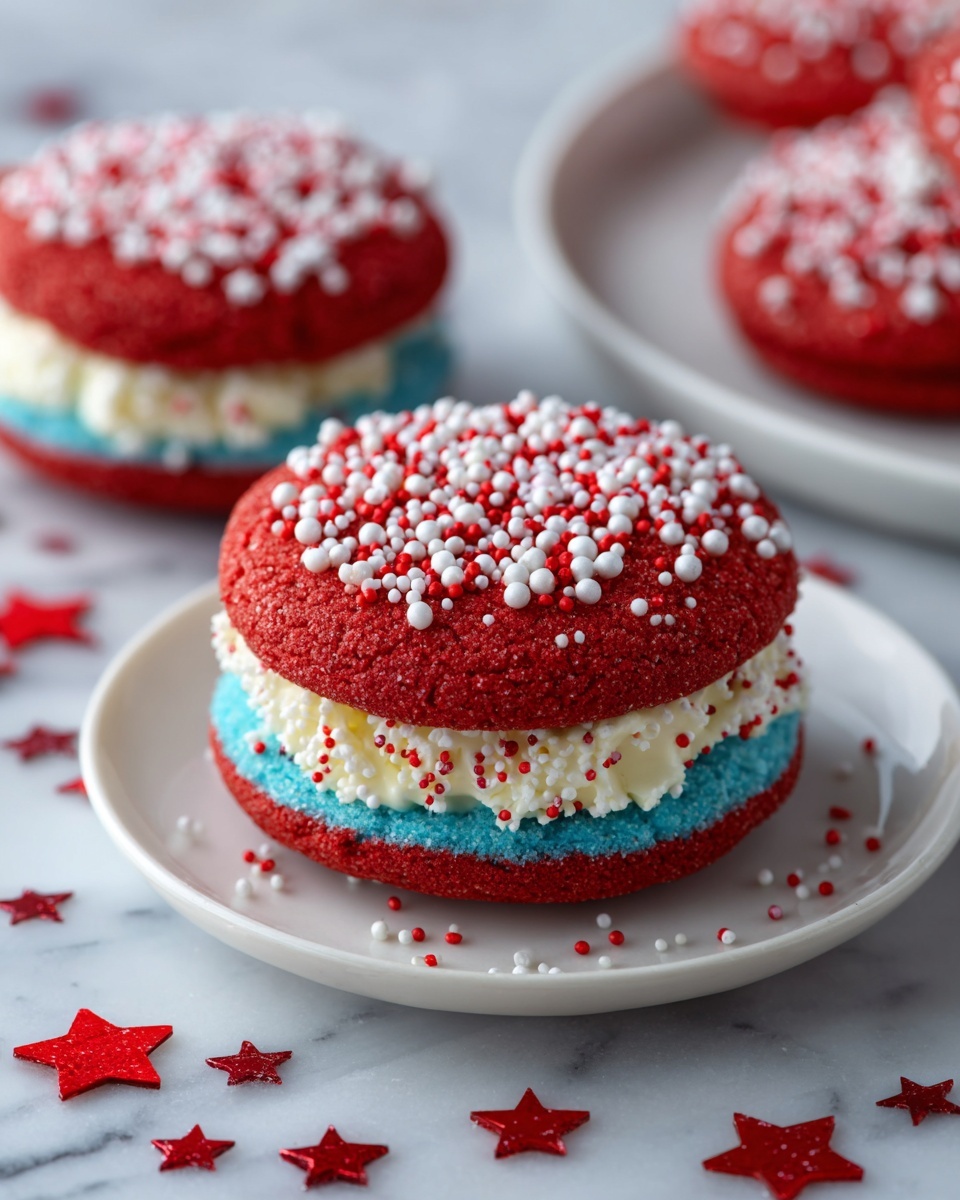 Red, White and Blue Whoopie Pies Recipe - Recipe Image