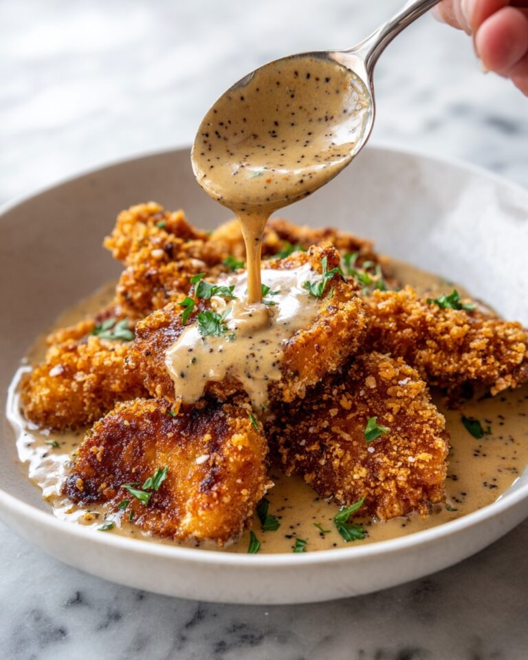 Crispy Parmesan Chicken with a Rich Garlic Sauce Recipe
