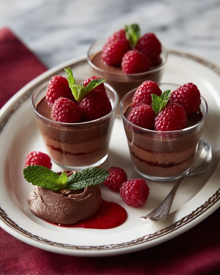 Chocolate Mousse with Raspberry Coulis Recipe