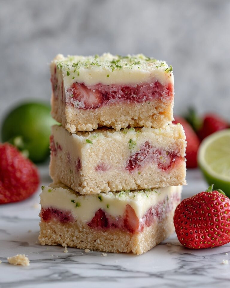 Strawberry Lime White Chocolate Gooey Bars Recipe