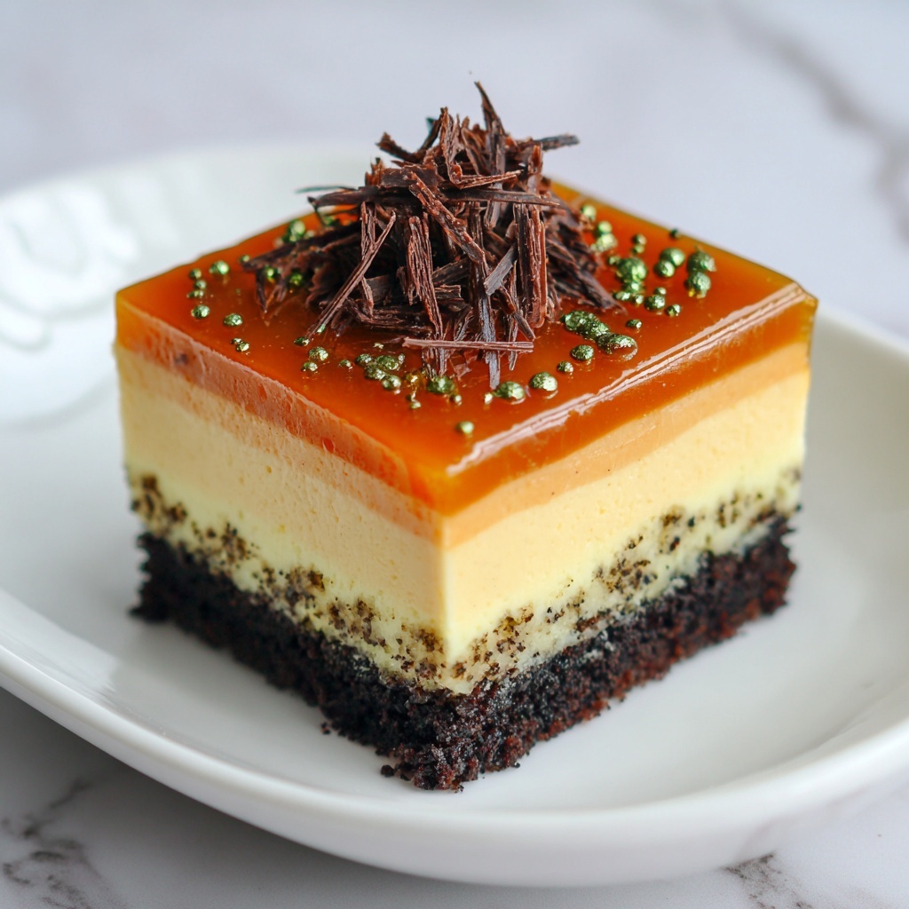 Secret Chocolate Cake with Passion Fruit Mousse Recipe - Recipe Image