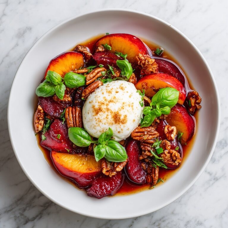 Peach & Burrata Caprese Recipe