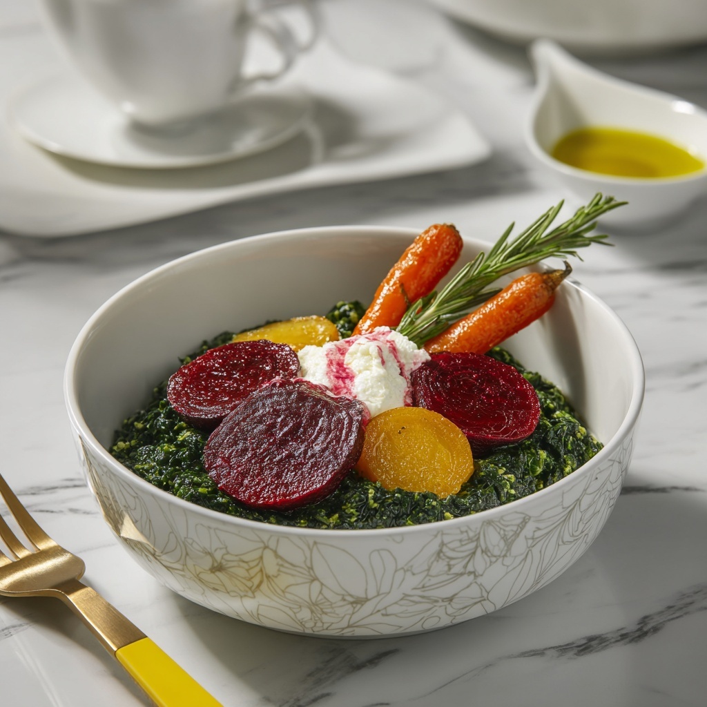 Roasted Beets and Carrots Salad with Burrata Recipe - Recipe Image