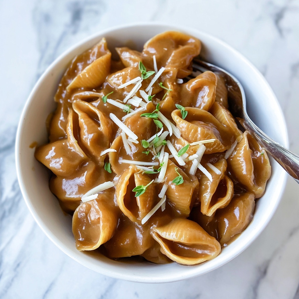 One Pot French Onion Pasta Recipe - Recipe Image