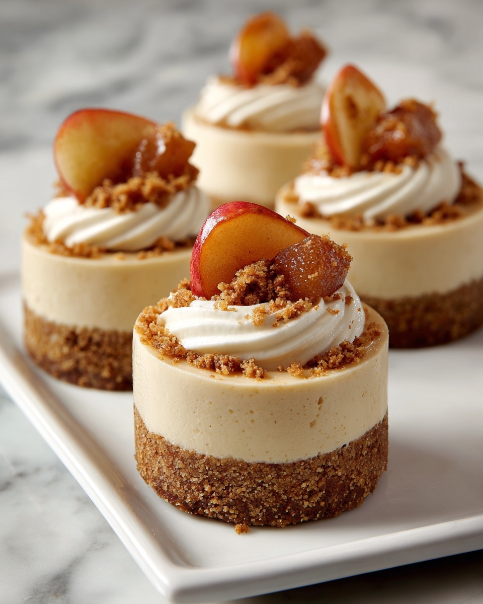 Apple Crisp Mini Cheesecakes Recipe - Recipe Image