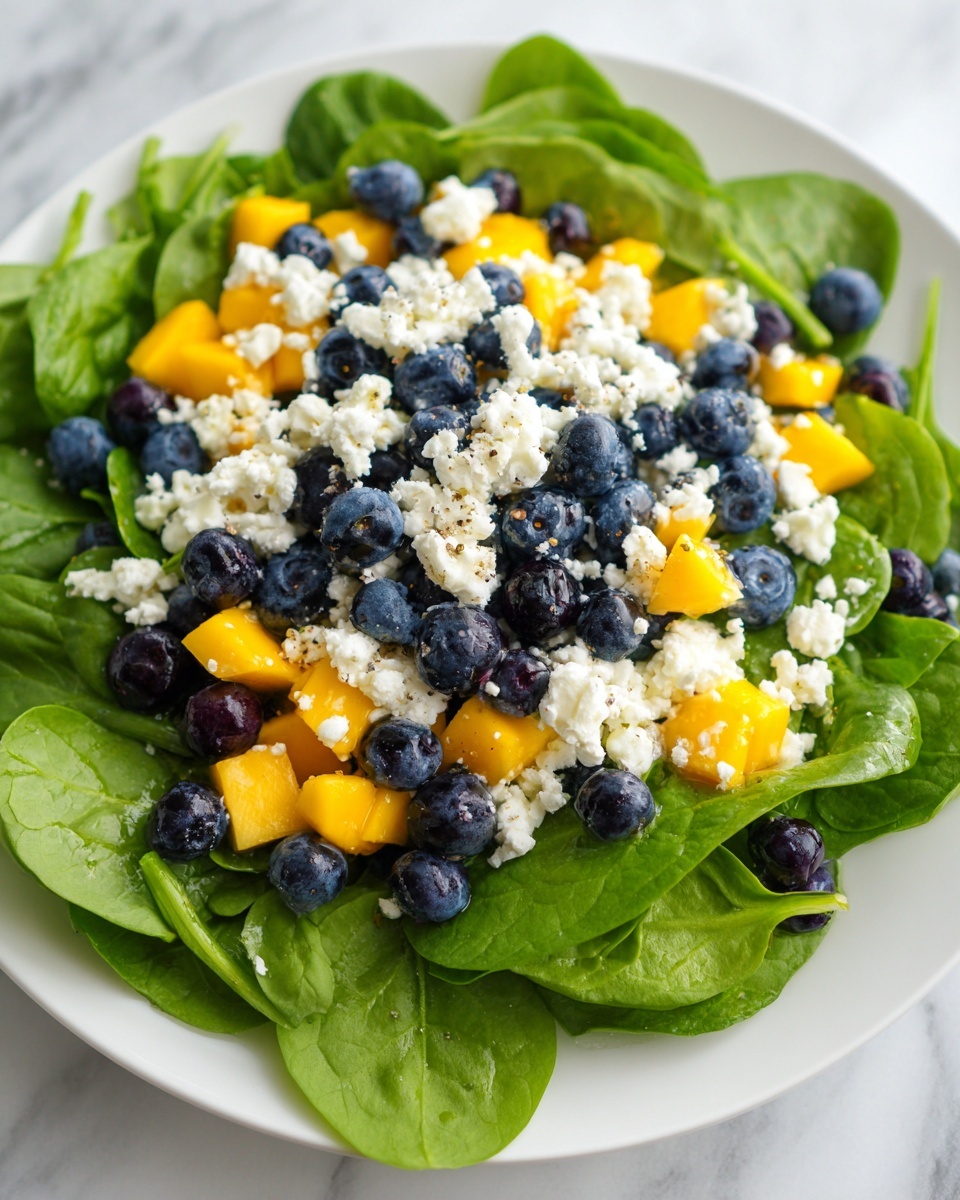 Mango, Blueberry, and Spinach Salad Recipe - Recipe Image