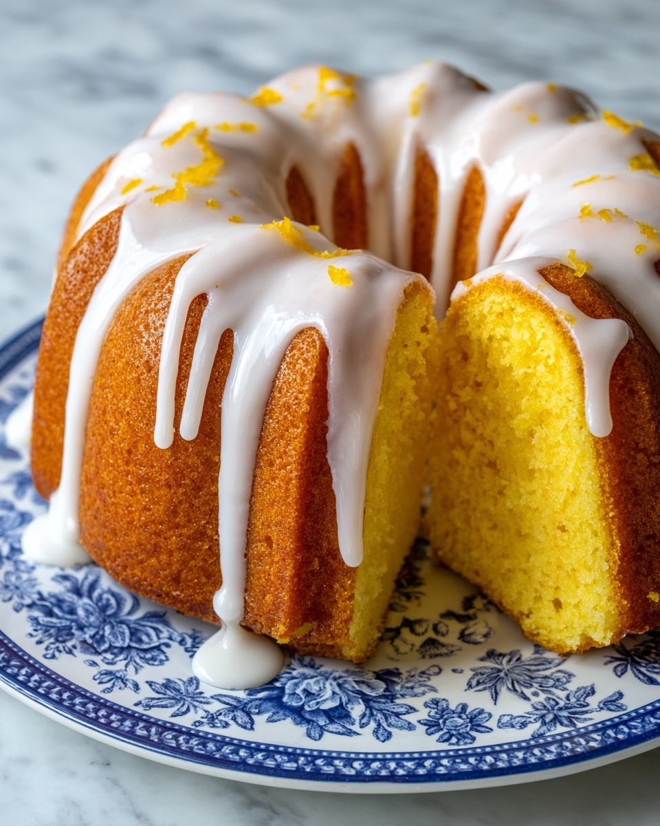 Vanilla Buttermilk Pound Cake with Cream Cheese Glaze Recipe - Recipe Image