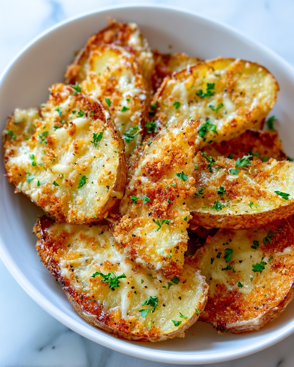 Baked Garlic Parmesan Potato Wedges Recipe - Recipe Image