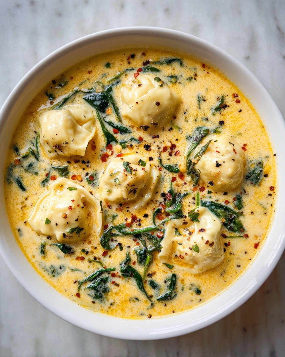 Creamy Spinach Tortellini Soup Recipe - Recipe Image