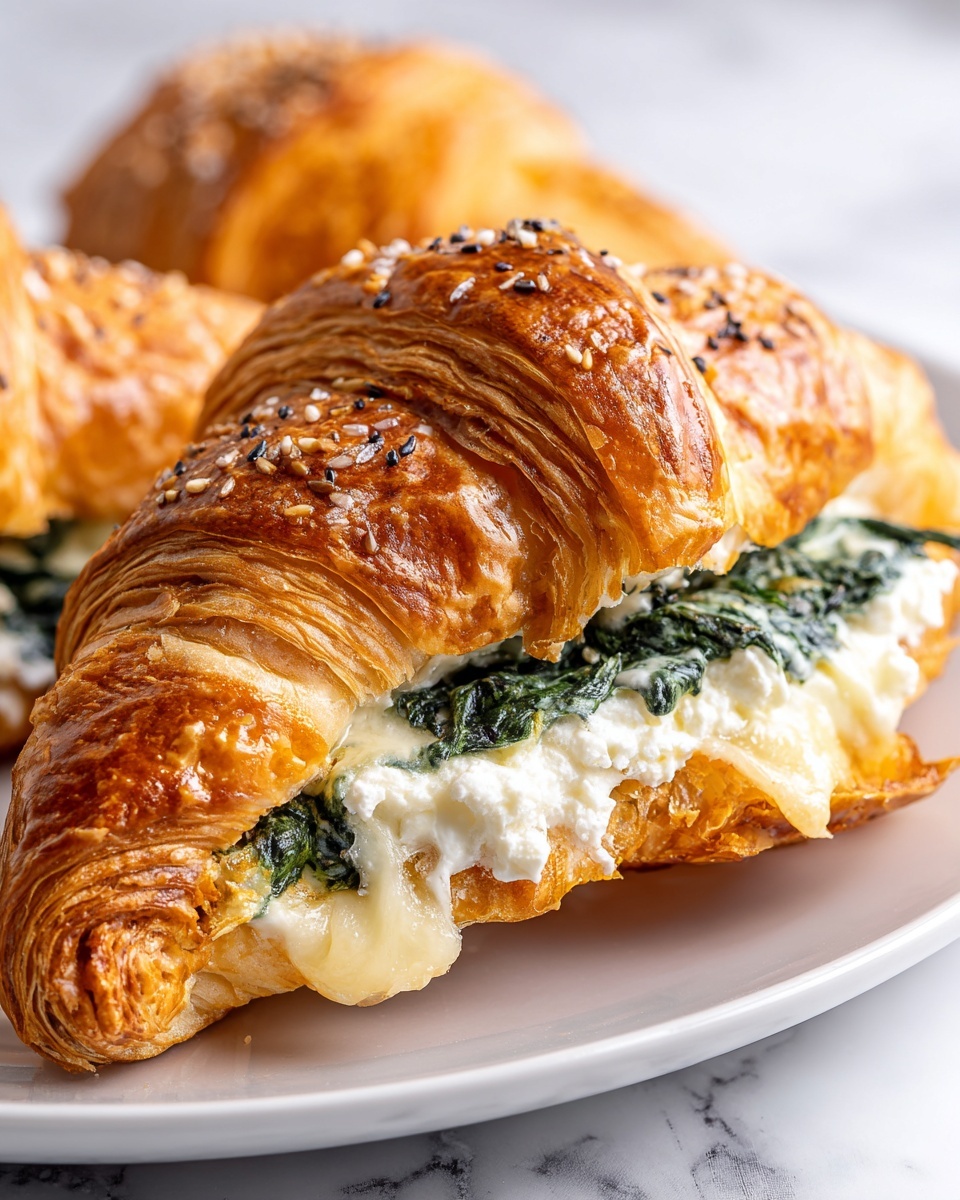 Savory Spinach and Cheese Stuffed Crescent Rolls Recipe - Recipe Image