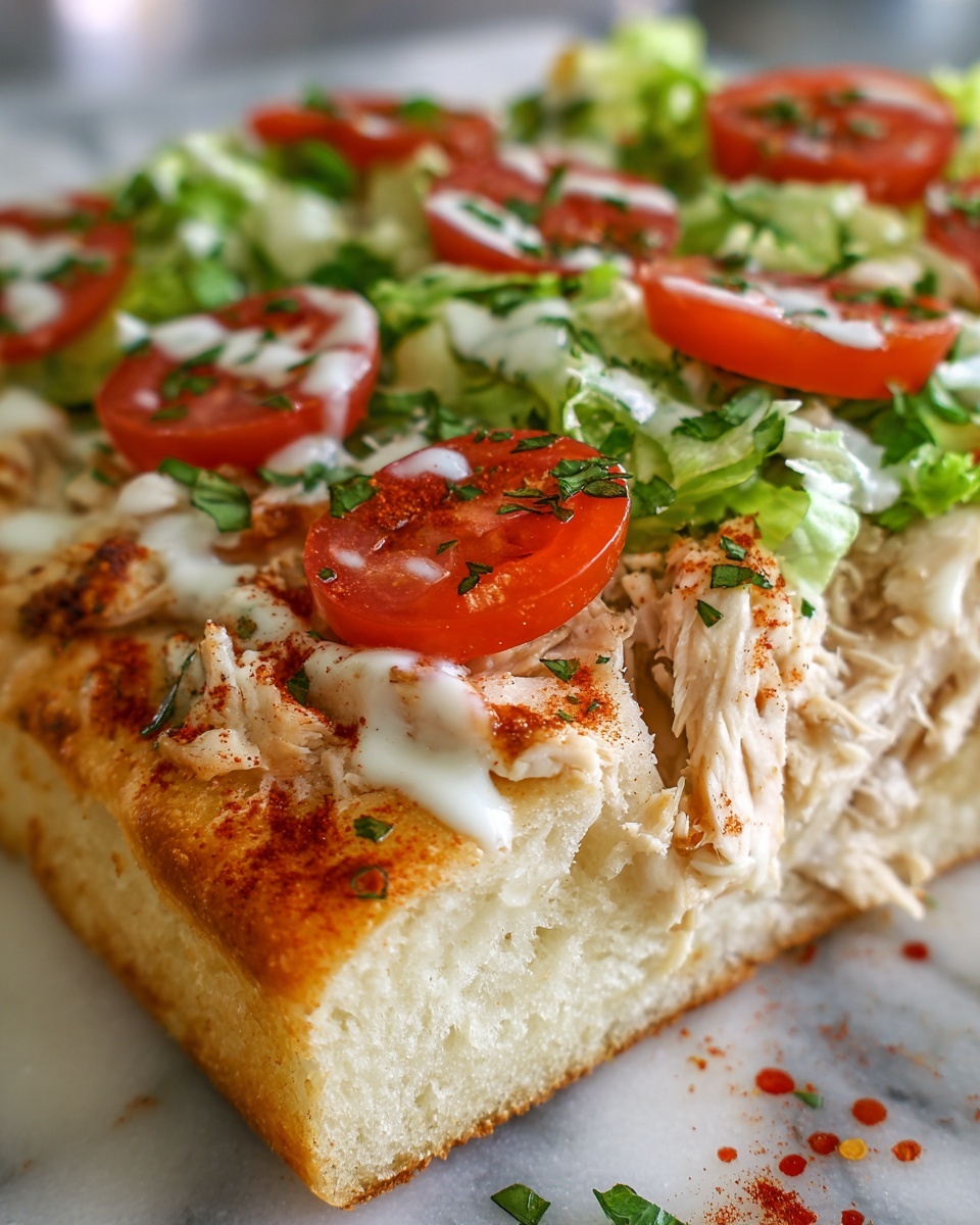 High Protein Chicken Caesar Salad Pizza Recipe - Recipe Image