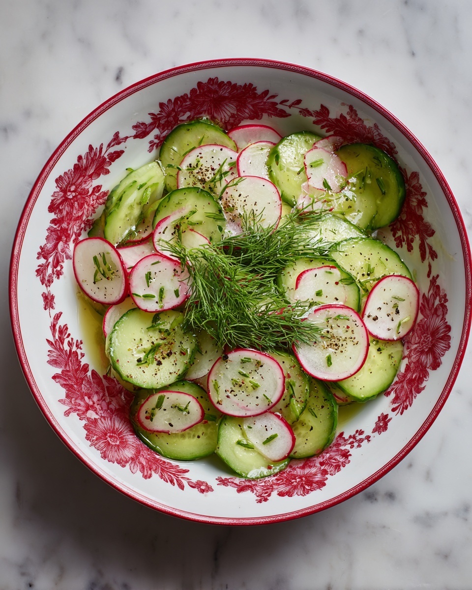 Dewy Dill Delight Radish and Cucumber Salad Recipe - Recipe Image
