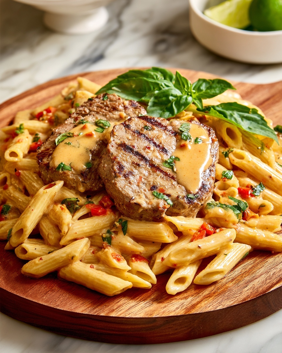 Honey Pepper Chicken Panini Pasta Recipe - Recipe Image