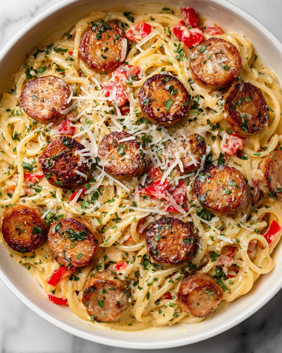 Loaded Chicken and Cajun Sausage Pasta Casserole Recipe - Recipe Image