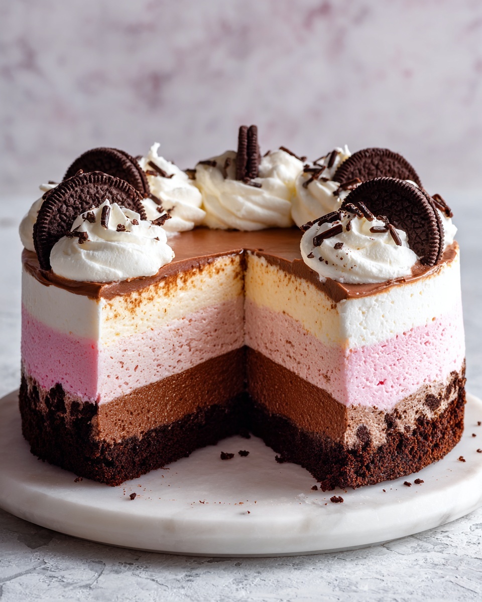 No-Bake Kinder Cheesecake with Kinder Bueno Pieces Recipe - Recipe Image