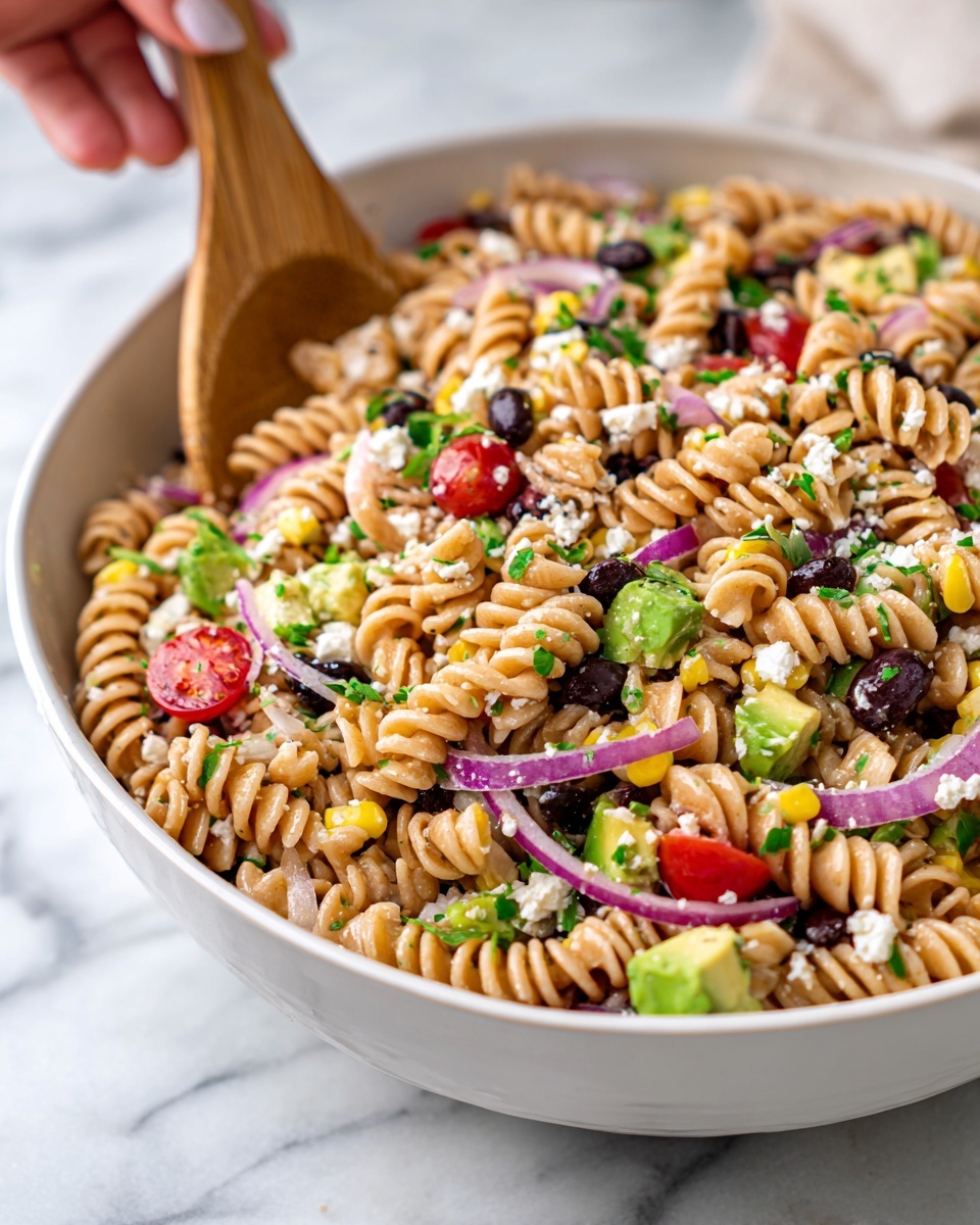 Mexican Pasta Salad With Creamy Lime Dressing Recipe - Recipe Image
