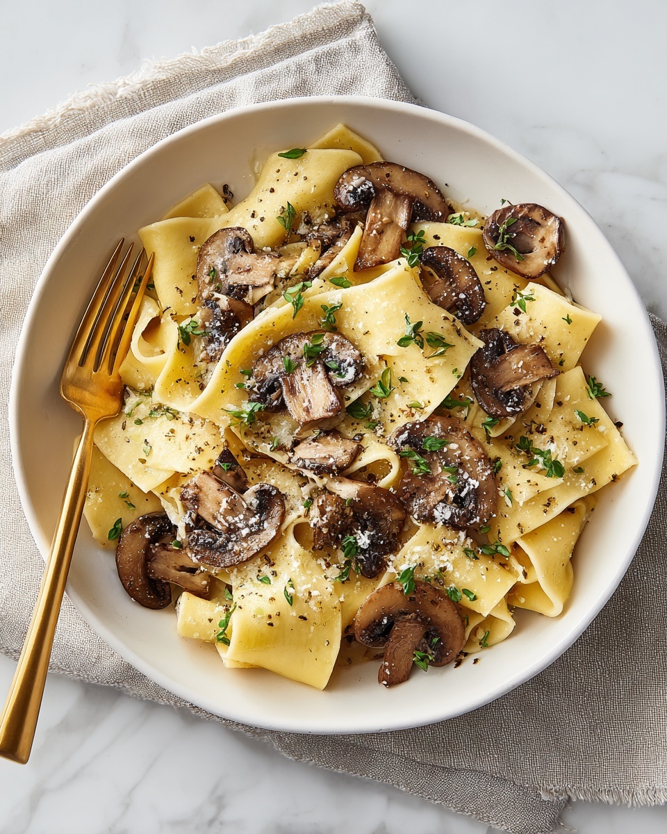 Sage Butter Pasta with Mushrooms Recipe - Recipe Image