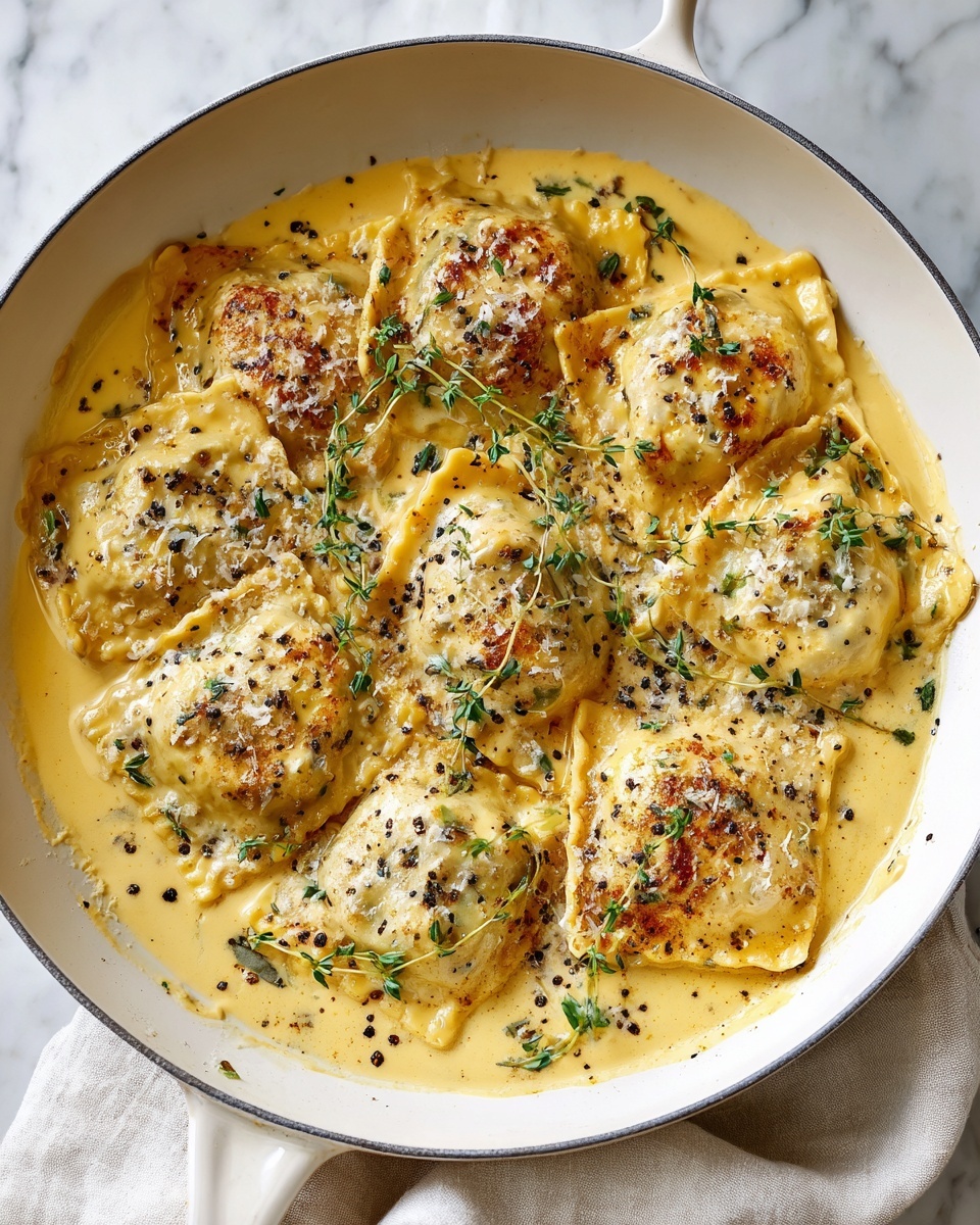 Creamy Lemon Herb Butter Ravioli Recipe - Recipe Image