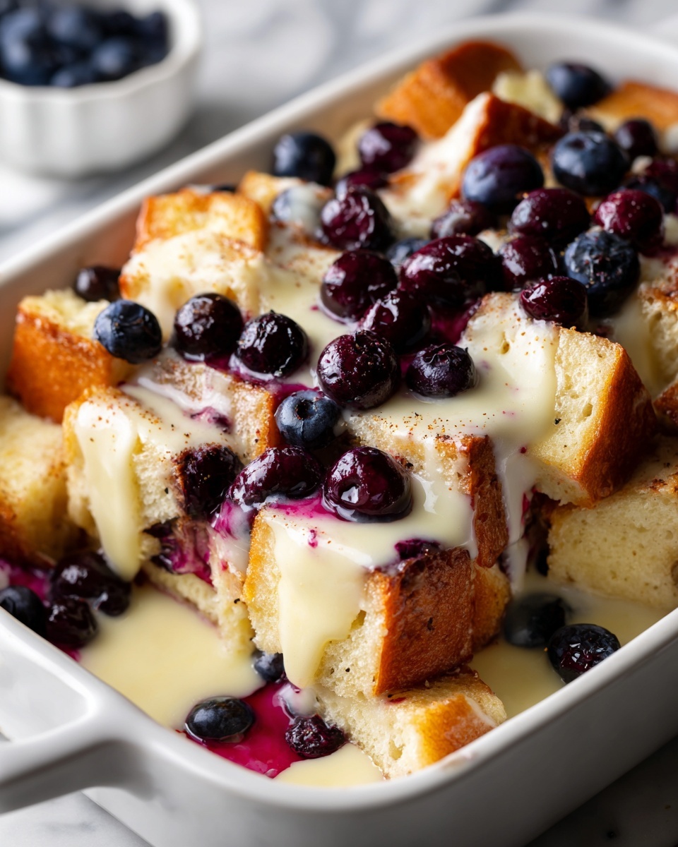 Blueberry Cream Cheese French Toast Casserole Recipe - Recipe Image