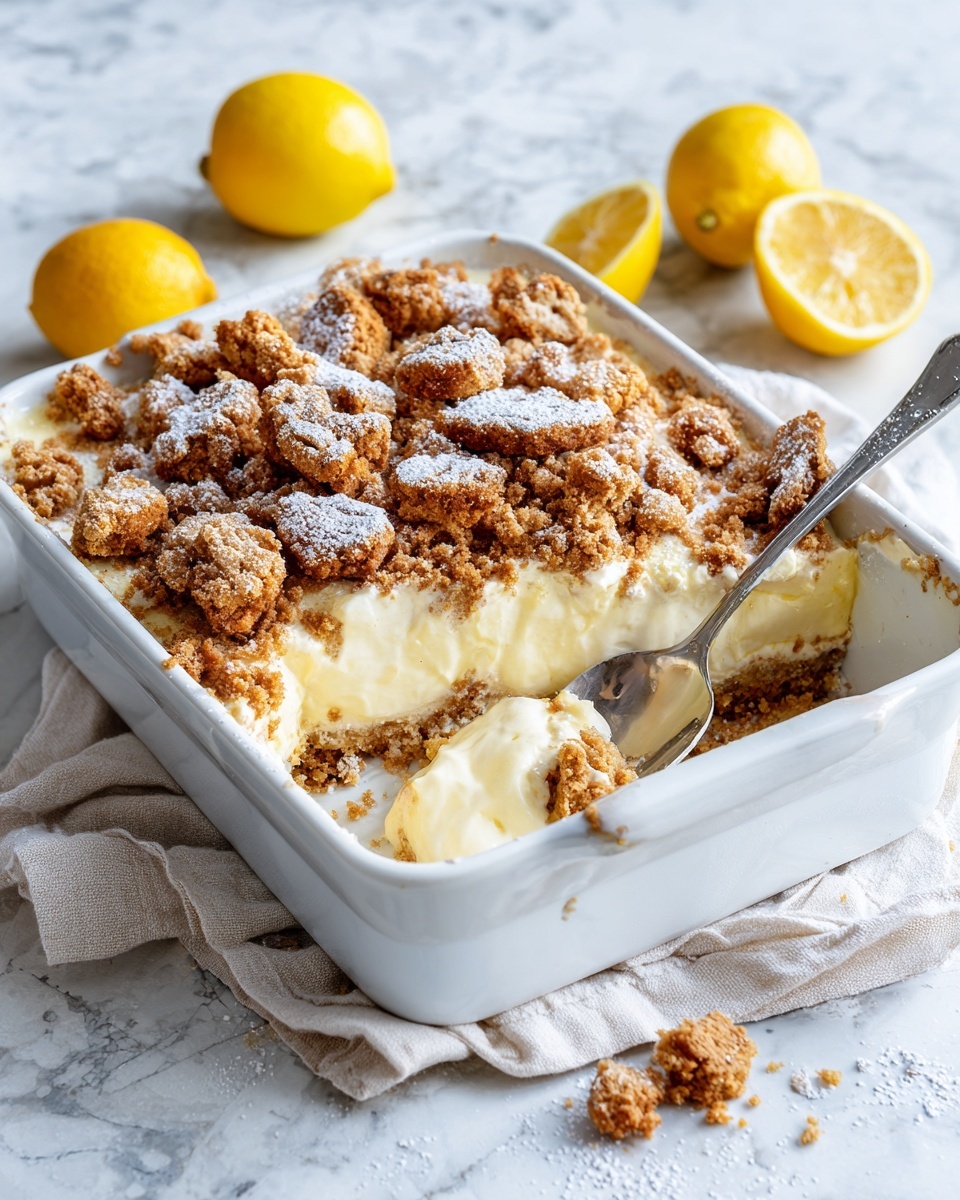 Lemon Cream Cheese Dump Cake Recipe - Recipe Image