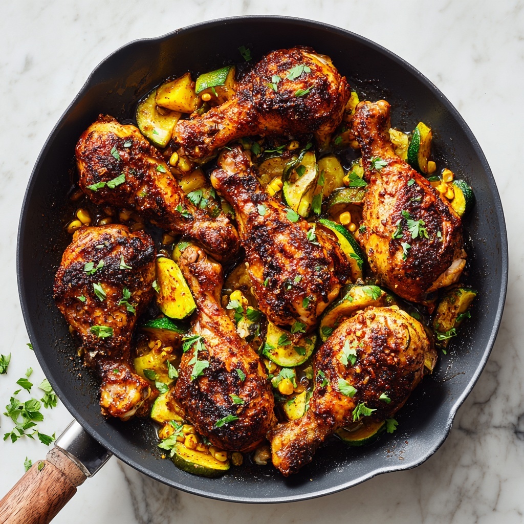 Garlic Butter Chicken with Zucchini and Corn Recipe - Recipe Image