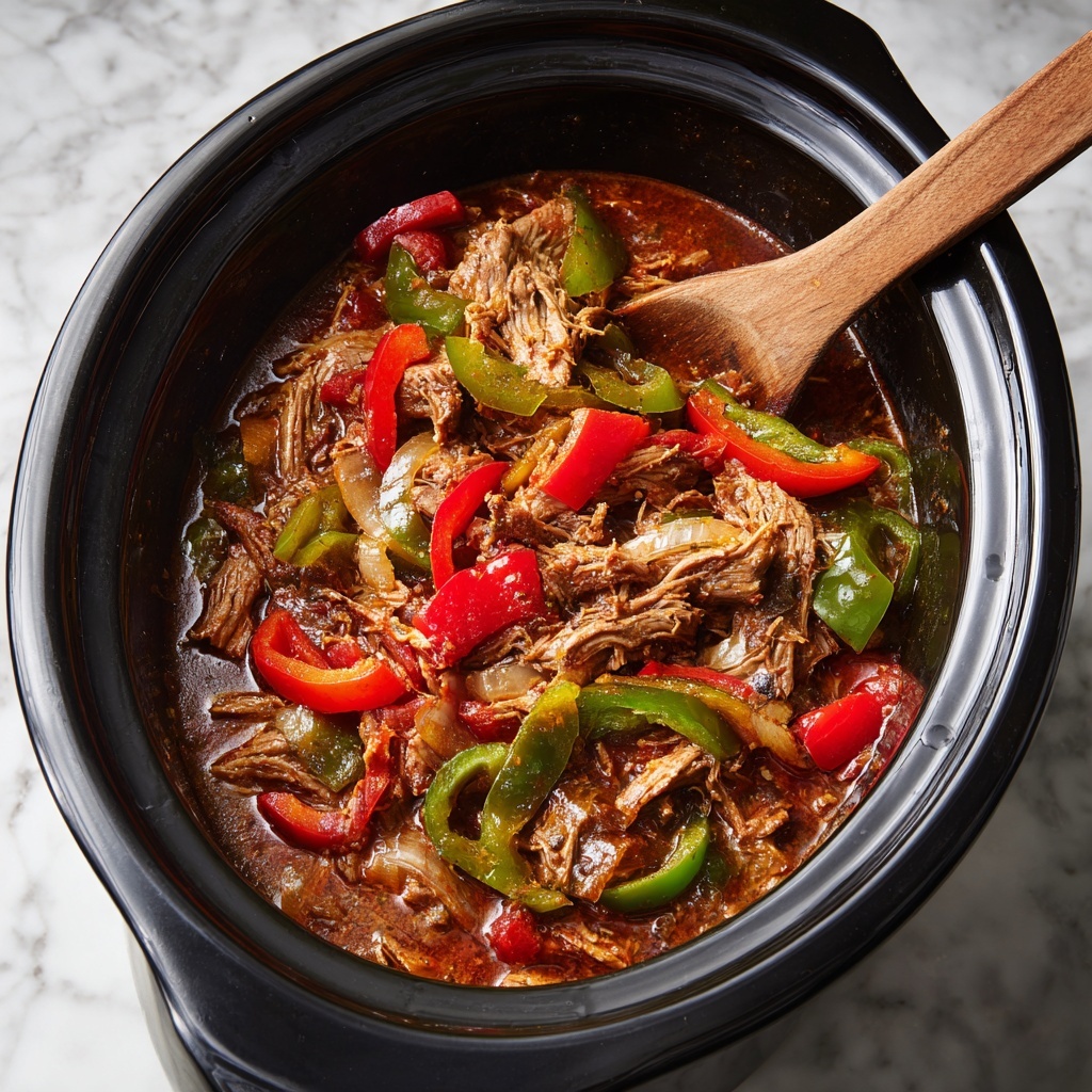 Slow Cooker Pepper Steak Recipe - Recipe Image