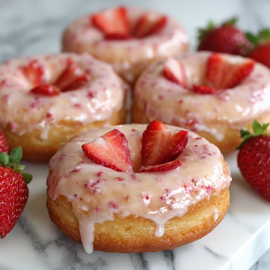 Strawberry Buttermilk Doughnuts Recipe - Recipe Image