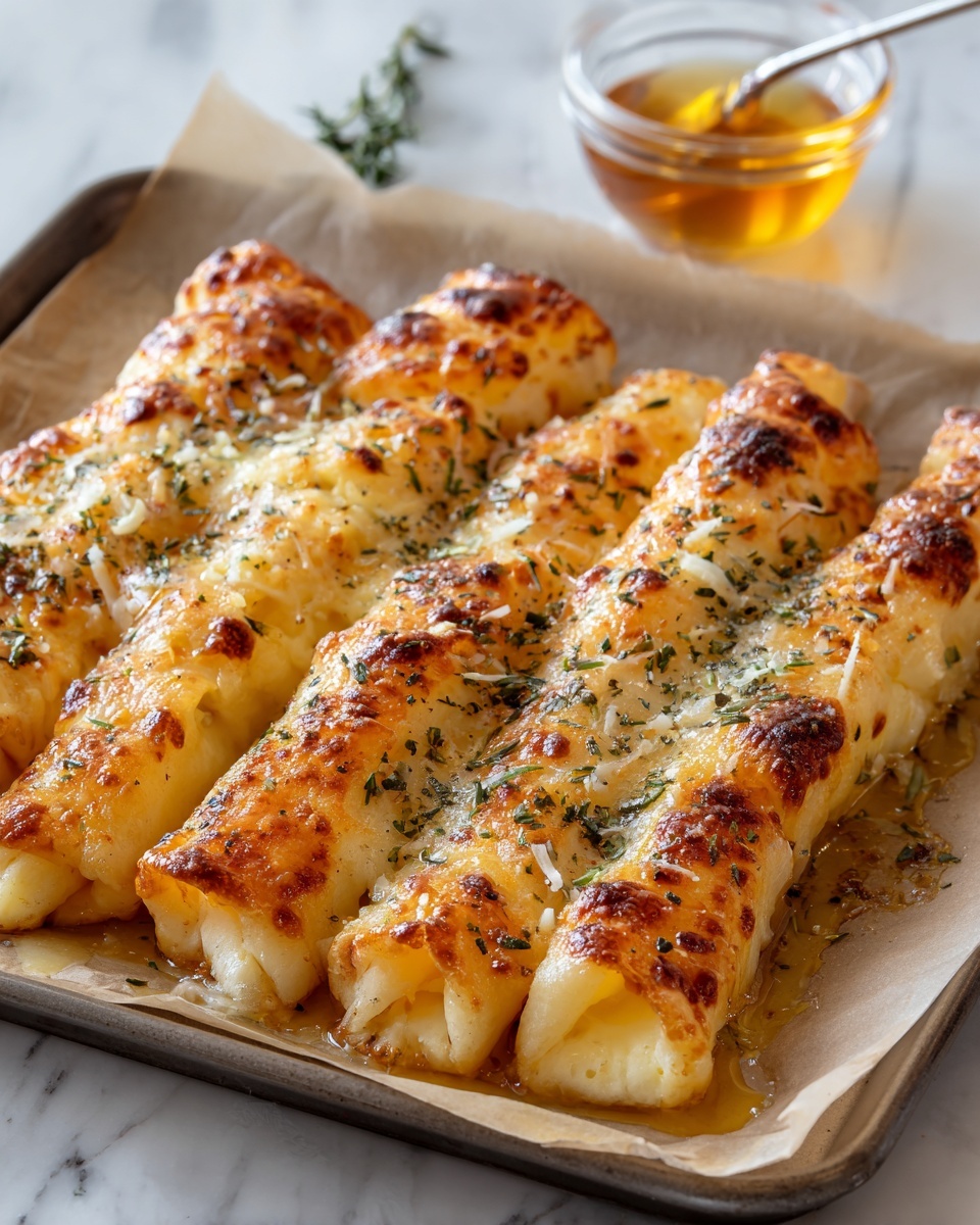 Oven-Fried Feta Rolls with Chili Honey Recipe - Recipe Image