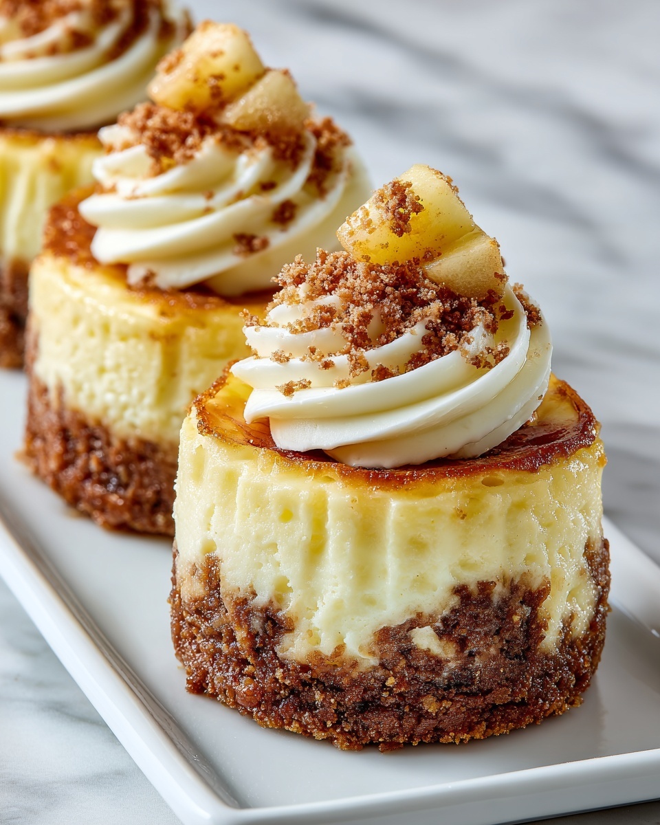 Apple Crisp Mini Cheesecakes Recipe - Recipe Image