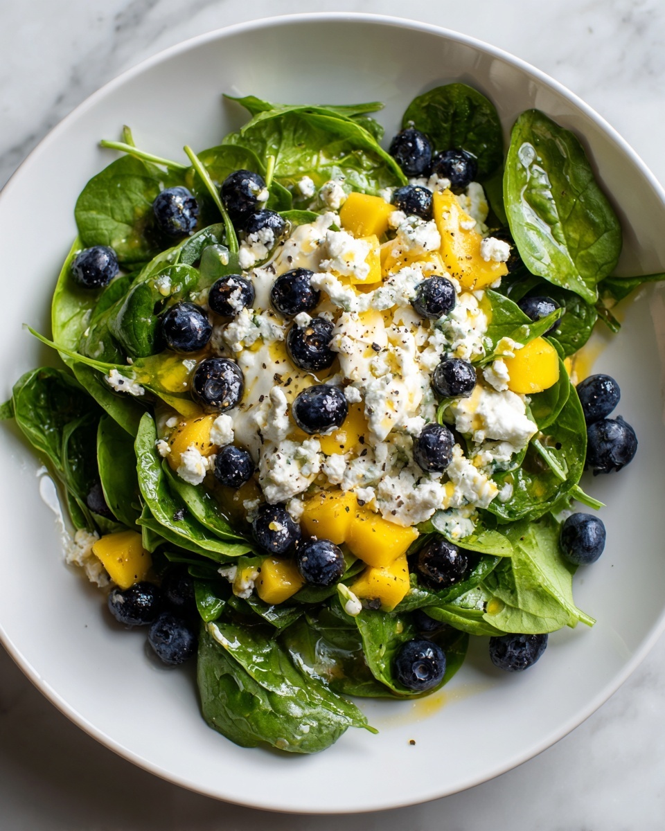 Mango, Blueberry, and Spinach Salad Recipe - Recipe Image
