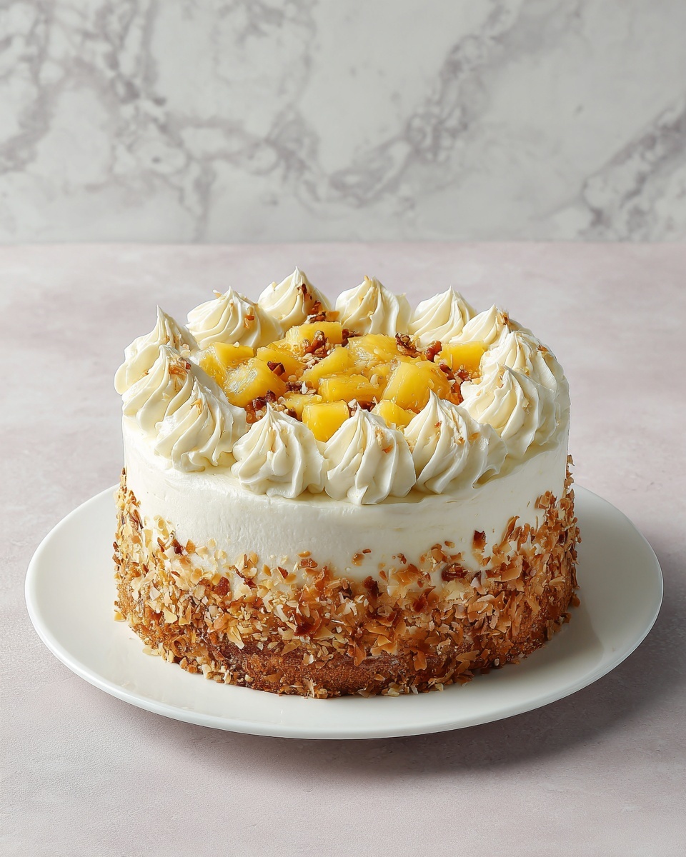 Hawaiian Wedding Cake with Whipped Cream Cheese Frosting Recipe - Recipe Image