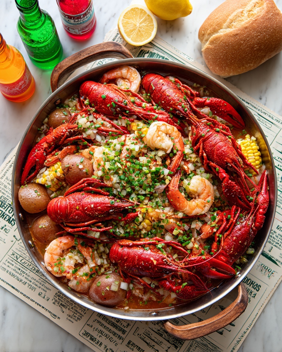 Stovetop Crawfish Boil with Garlic Butter Sauce Recipe - Recipe Image