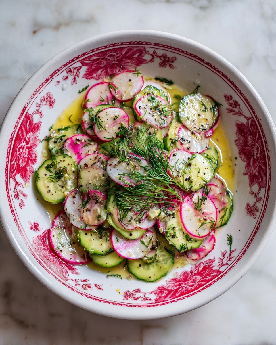 Dewy Dill Delight Radish and Cucumber Salad Recipe - Recipe Image