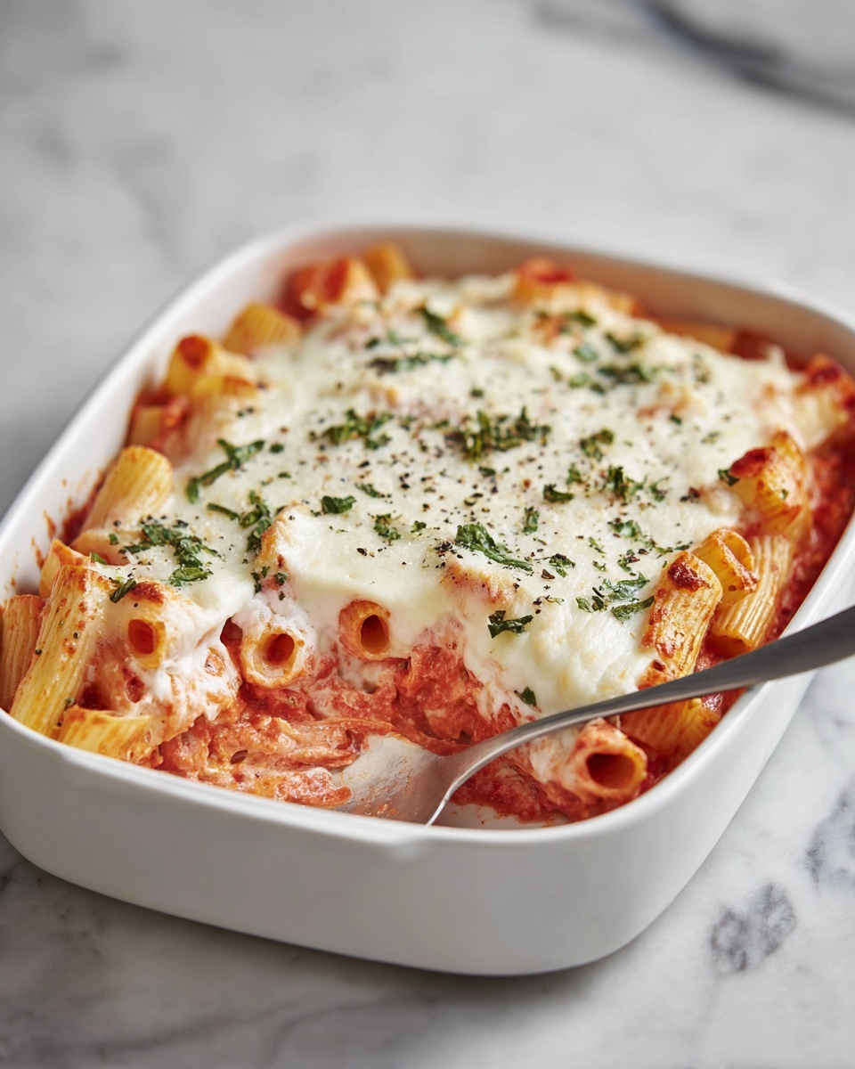 Baked Ziti with Ground Beef and Ricotta Recipe - Recipe Image