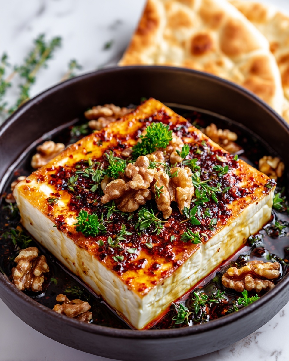 Caramelized Feta with Chili-Honey – Irresistible & Easy Appetizer Recipe - Recipe Image
