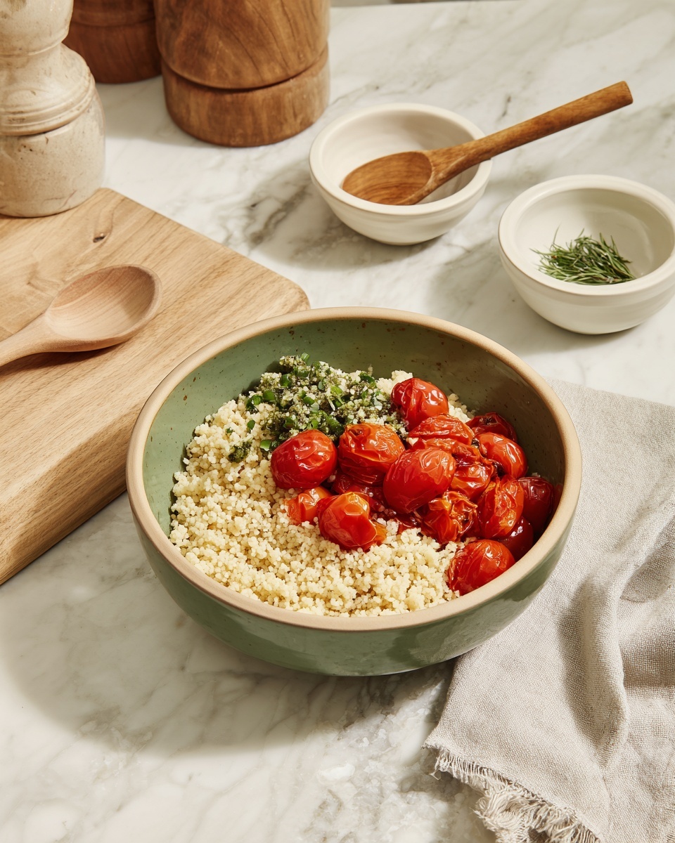 Roast Cherry Tomato and Thyme Risotto with Basil Pesto Recipe - Recipe Image