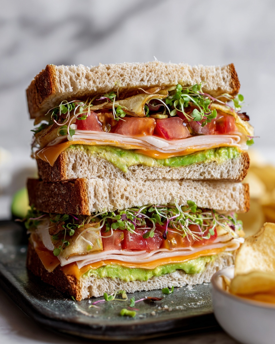 Honey Mustard Turkey Avocado Sandwich Recipe - Recipe Image