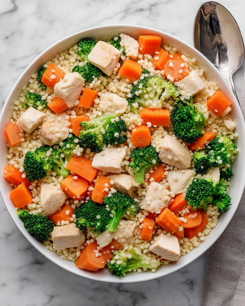 Roasted Butternut Squash, Broccoli, and Cheddar Chicken Couscous Recipe - Recipe Image