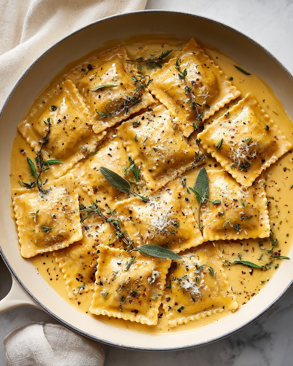 Creamy Lemon Herb Butter Ravioli Recipe - Recipe Image
