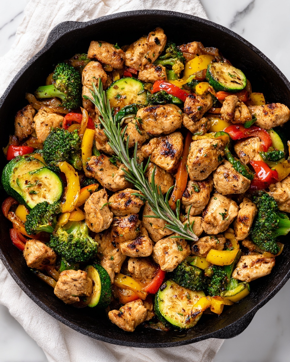 One-Pot Chicken and Vegetables Skillet Recipe - Recipe Image