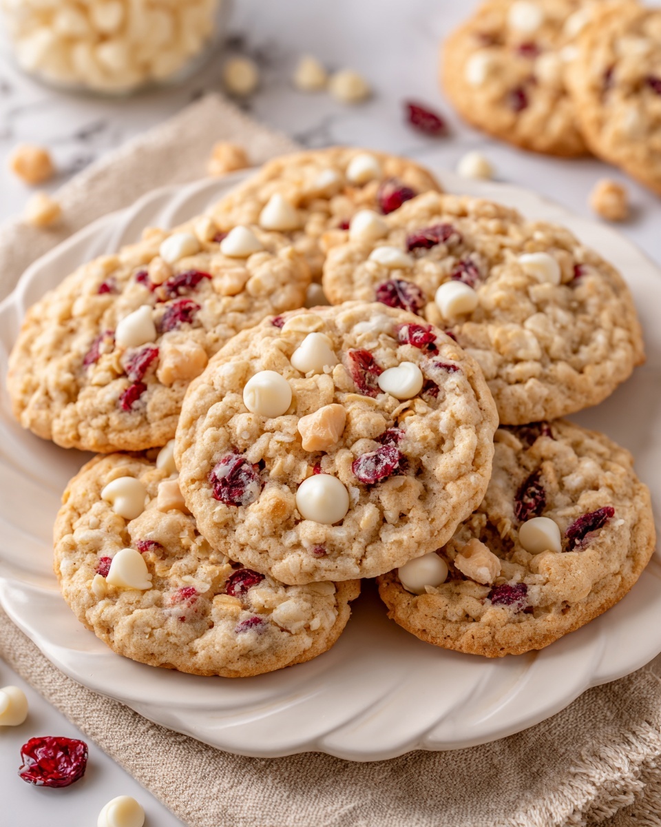 White Chocolate Oatmeal Cranberry Cookies Recipe - Recipe Image