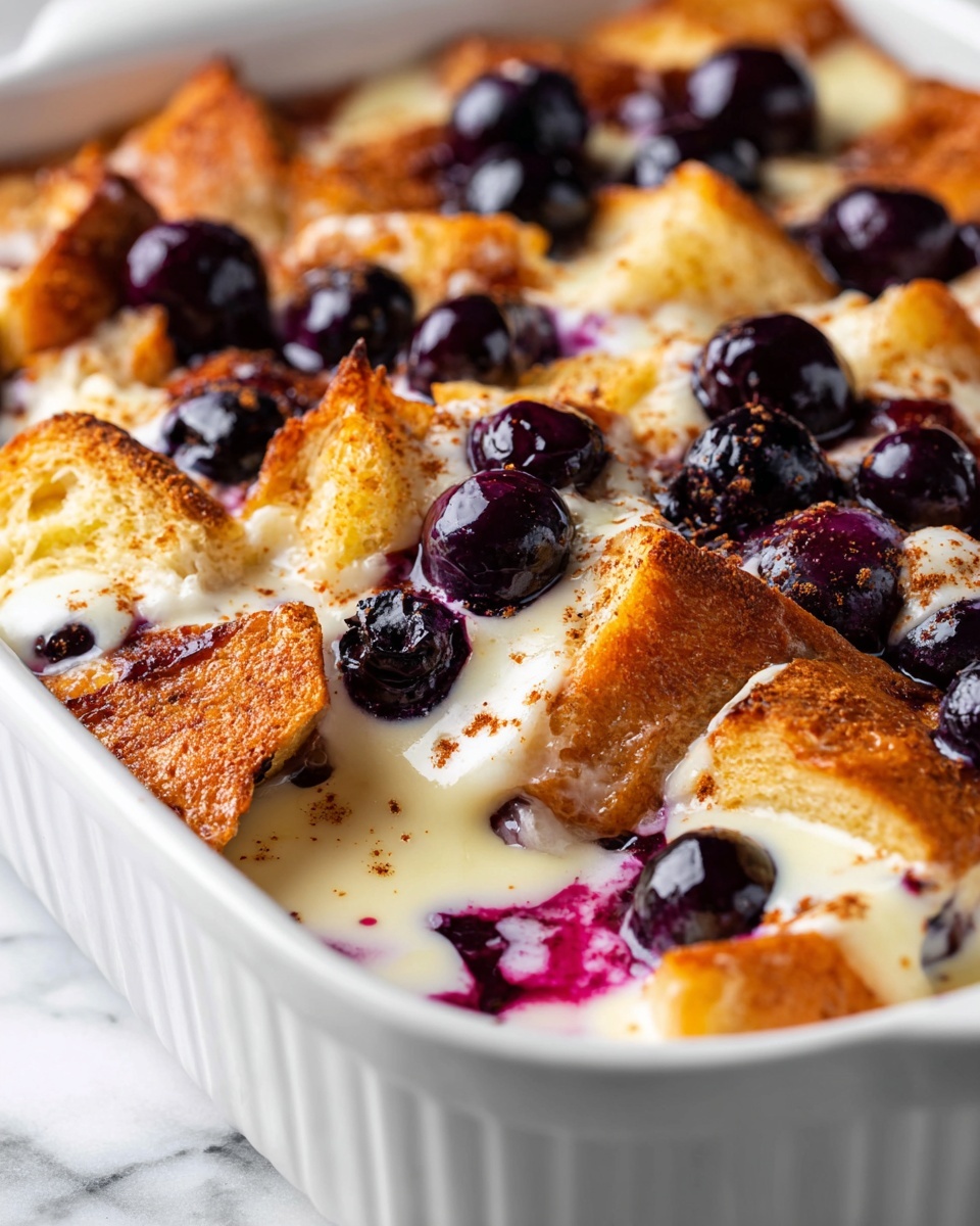 Blueberry Cream Cheese French Toast Casserole Recipe - Recipe Image