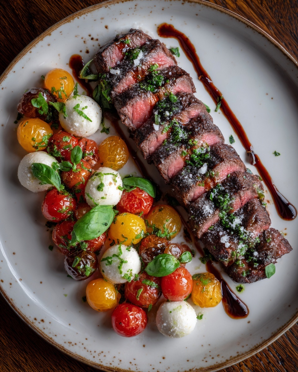 Balsamic Caprese Grilled Flank Steak Recipe - Recipe Image