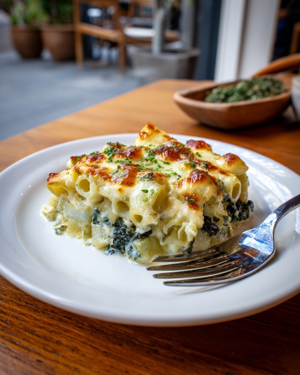 Cheesy Spinach Dip Chicken Pasta Recipe - Recipe Image