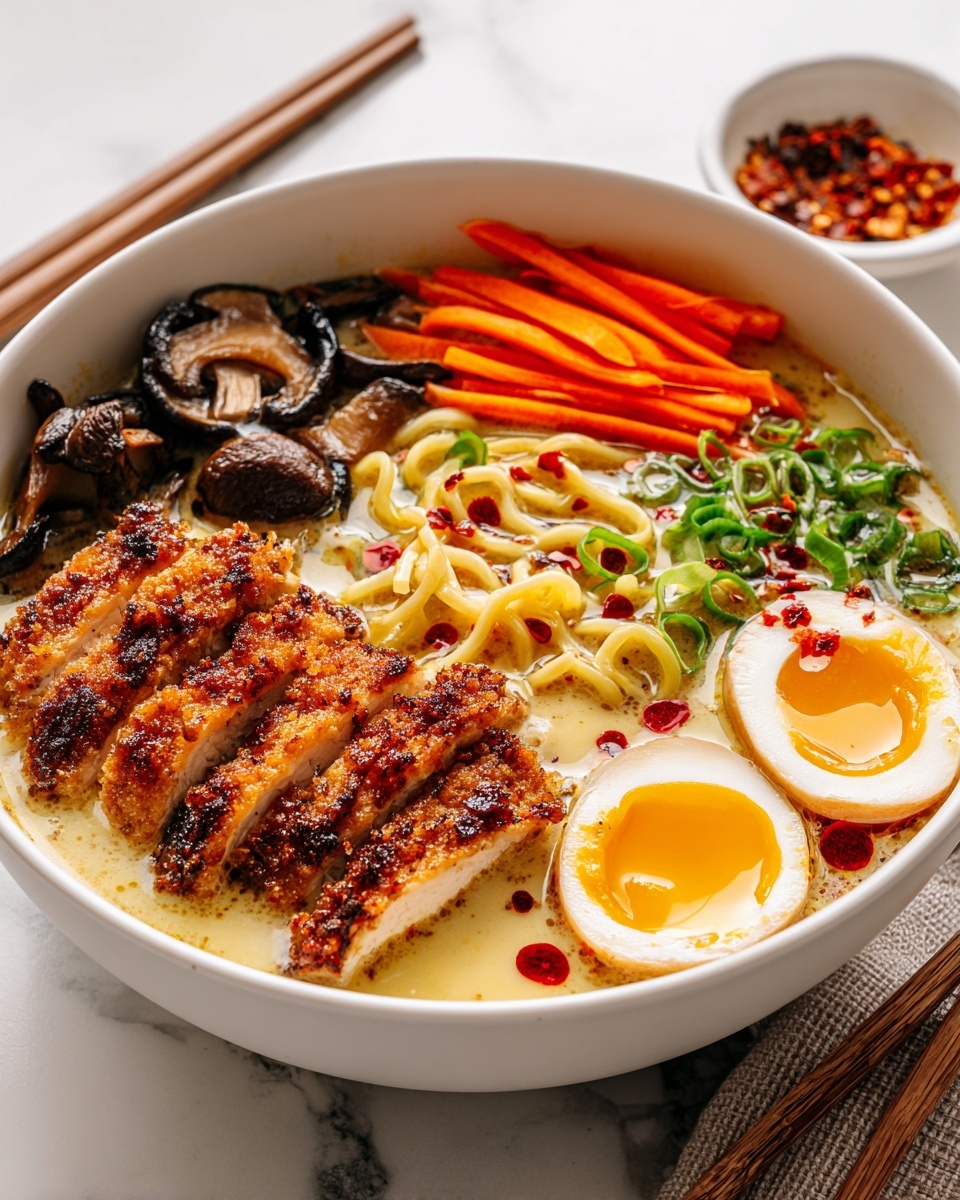 Miso Ramen with Chicken Katsu Recipe - Recipe Image