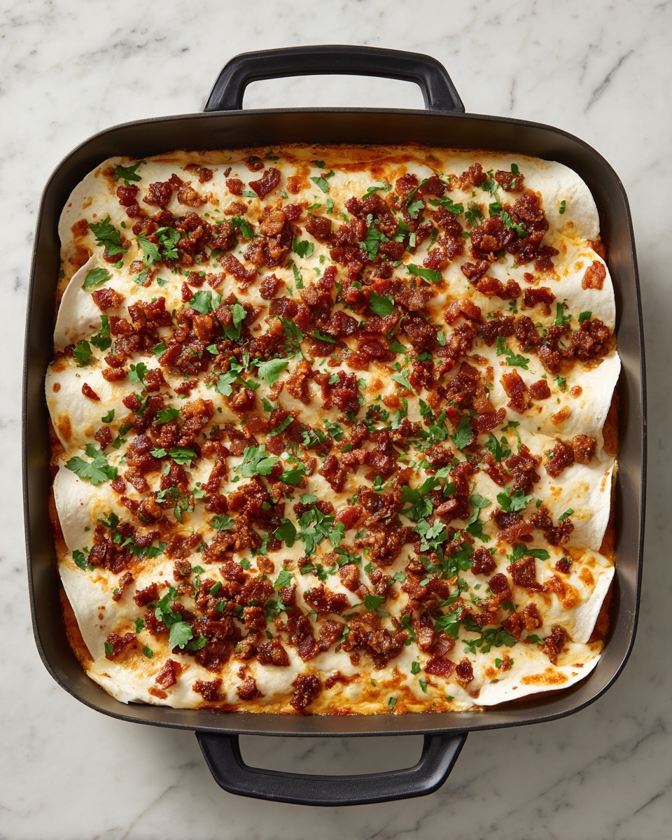 Breakfast Enchiladas with Sausage, Potatoes, and Cheddar Cheese Recipe - Recipe Image